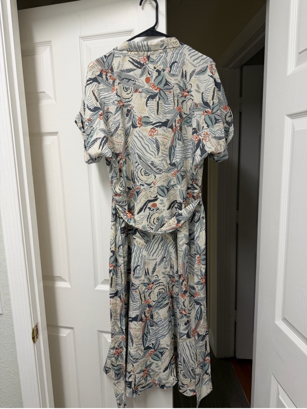 Lauren Ralph Lauren Belted Printed Midi Shirtdress Size 14 - Picture 12 of 16